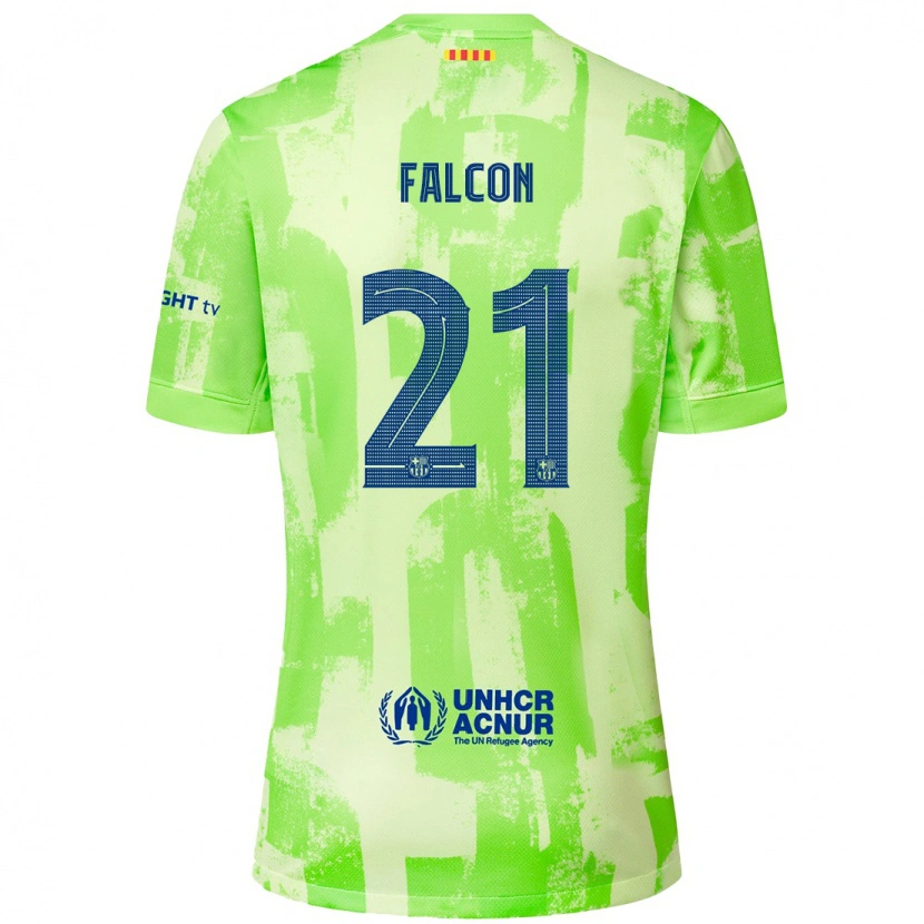 Danxen Kid Andrea Falcon #21 Lime Third Jersey 2024/25 T-Shirt