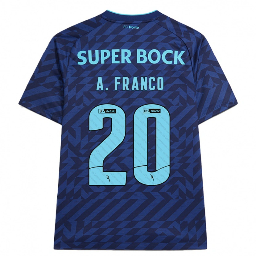 Danxen Kid André Franco #20 Navy Blue Third Jersey 2024/25 T-Shirt