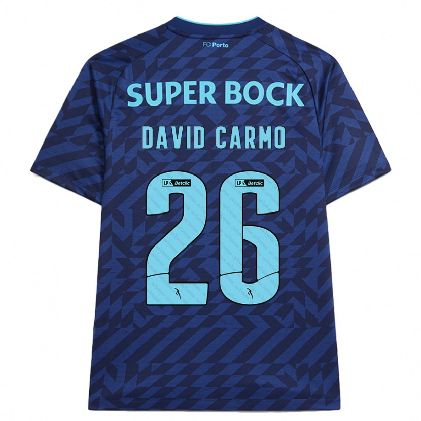 Danxen Kid David Carmo #26 Navy Blue Third Jersey 2024/25 T-Shirt