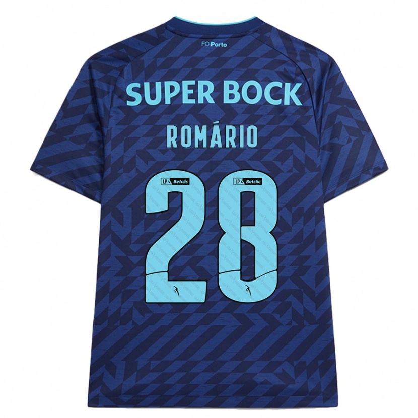 Danxen Kid Romário Baró #28 Navy Blue Third Jersey 2024/25 T-Shirt