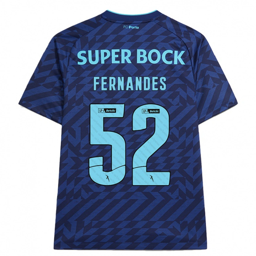 Danxen Kid Martim Fernandes #52 Navy Blue Third Jersey 2024/25 T-Shirt