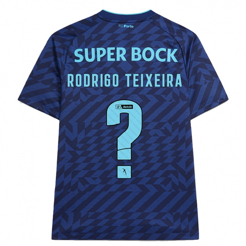 Danxen Kid Rodrigo Teixeira #0 Navy Blue Third Jersey 2024/25 T-Shirt