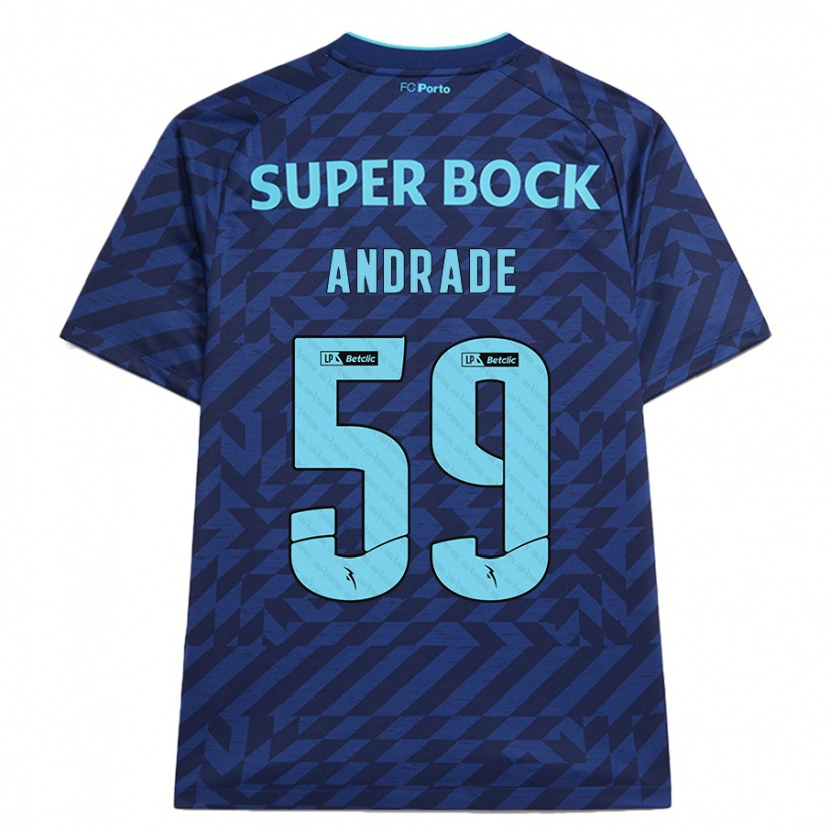 Danxen Kid Tiago Andrade #59 Navy Blue Third Jersey 2024/25 T-Shirt