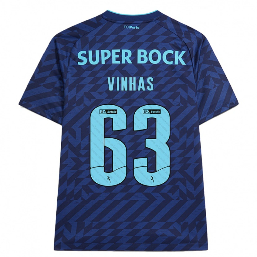 Danxen Kid David Vinhas #63 Navy Blue Third Jersey 2024/25 T-Shirt