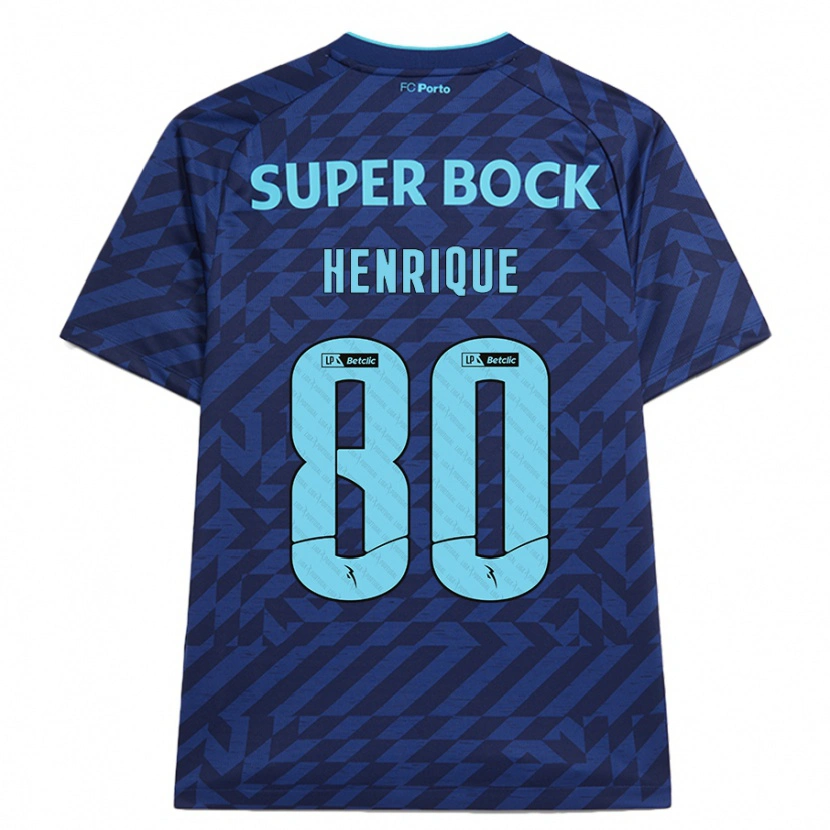 Danxen Kid Kaio Henrique #80 Navy Blue Third Jersey 2024/25 T-Shirt