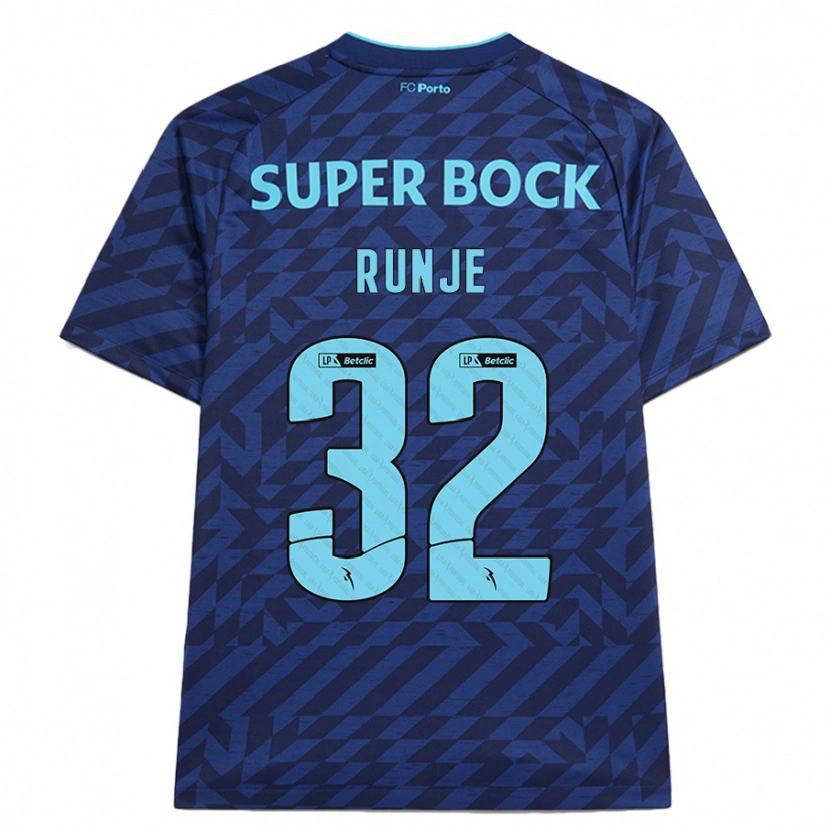 Danxen Kid Roko Runje #32 Navy Blue Third Jersey 2024/25 T-Shirt