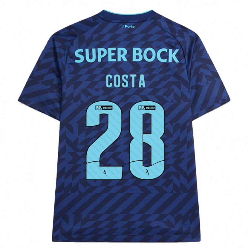 Danxen Kid Bruno Costa #28 Navy Blue Third Jersey 2024/25 T-Shirt