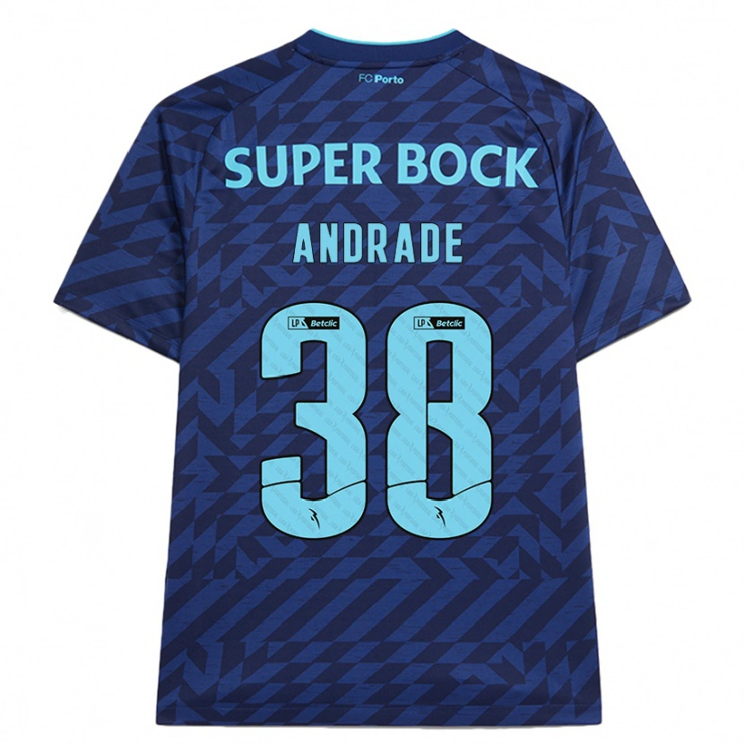 Danxen Kid Fernando Andrade #38 Navy Blue Third Jersey 2024/25 T-Shirt