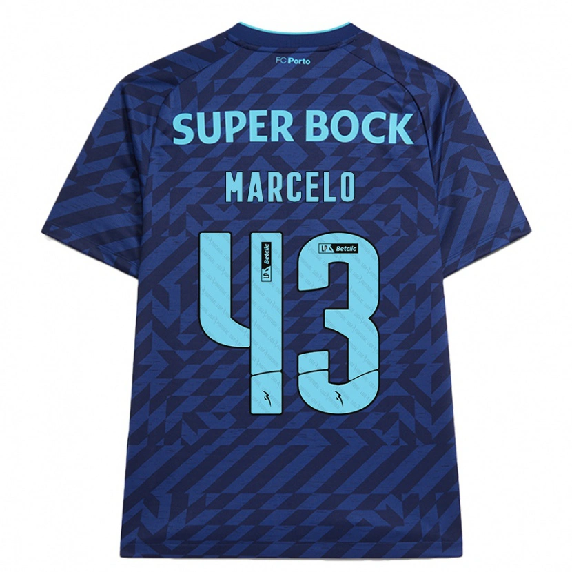 Danxen Kid Joao Marcelo #43 Navy Blue Third Jersey 2024/25 T-Shirt