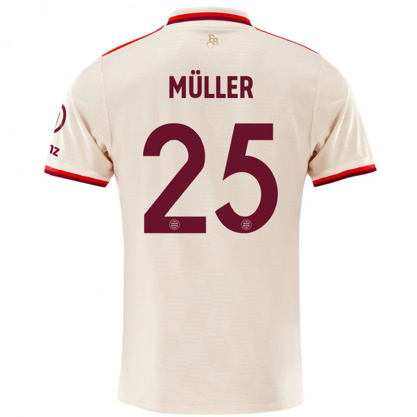 Danxen Kid Thomas Müller #25 Linen Third Jersey 2024/25 T-Shirt