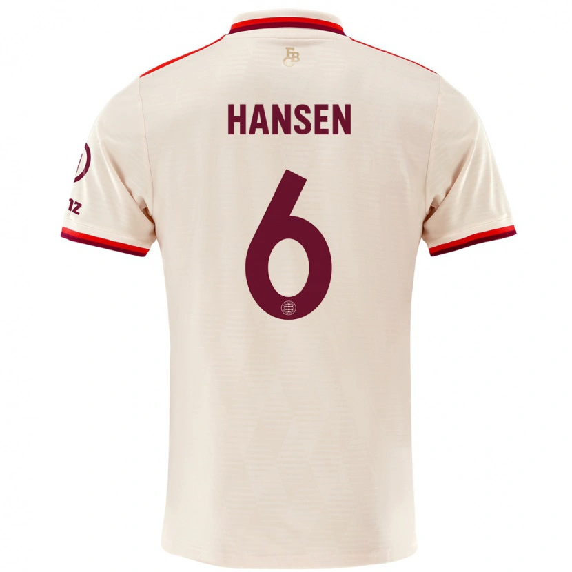 Danxen Kid Tuva Hansen #6 Linen Third Jersey 2024/25 T-Shirt