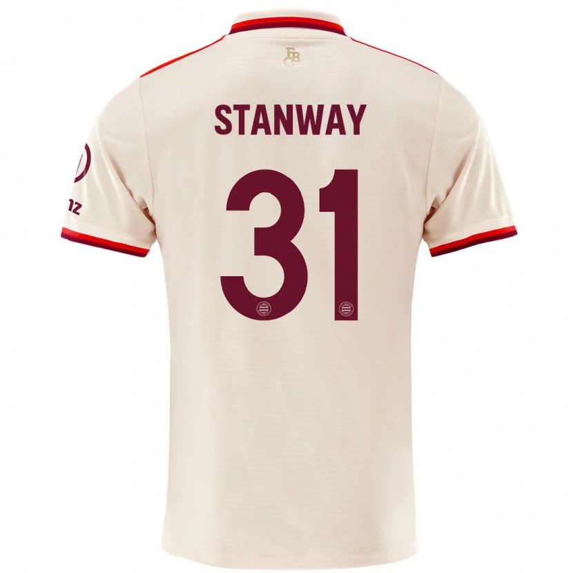 Danxen Kid Georgia Stanway #31 Linen Third Jersey 2024/25 T-Shirt