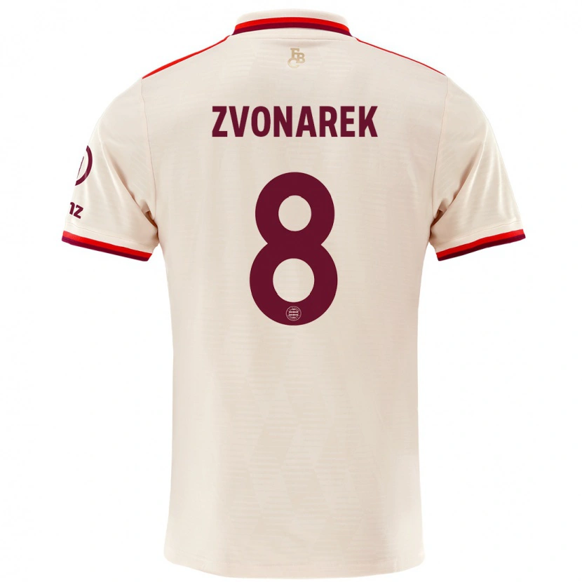 Danxen Kid Lovro Zvonarek #8 Linen Third Jersey 2024/25 T-Shirt