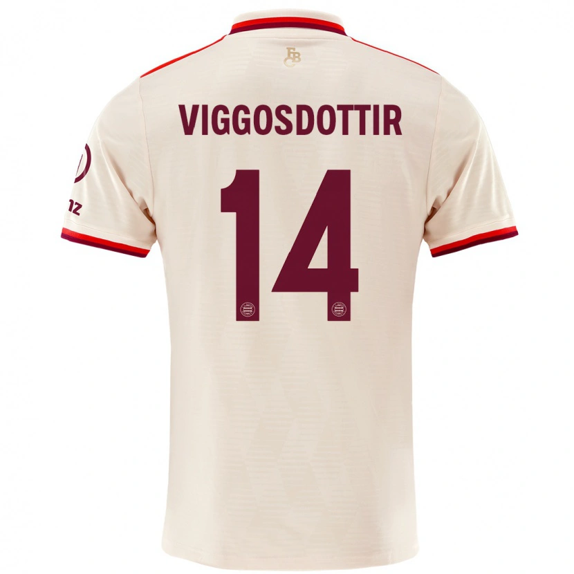 Danxen Kid Glodis Perla Viggosdottir #14 Linen Third Jersey 2024/25 T-Shirt