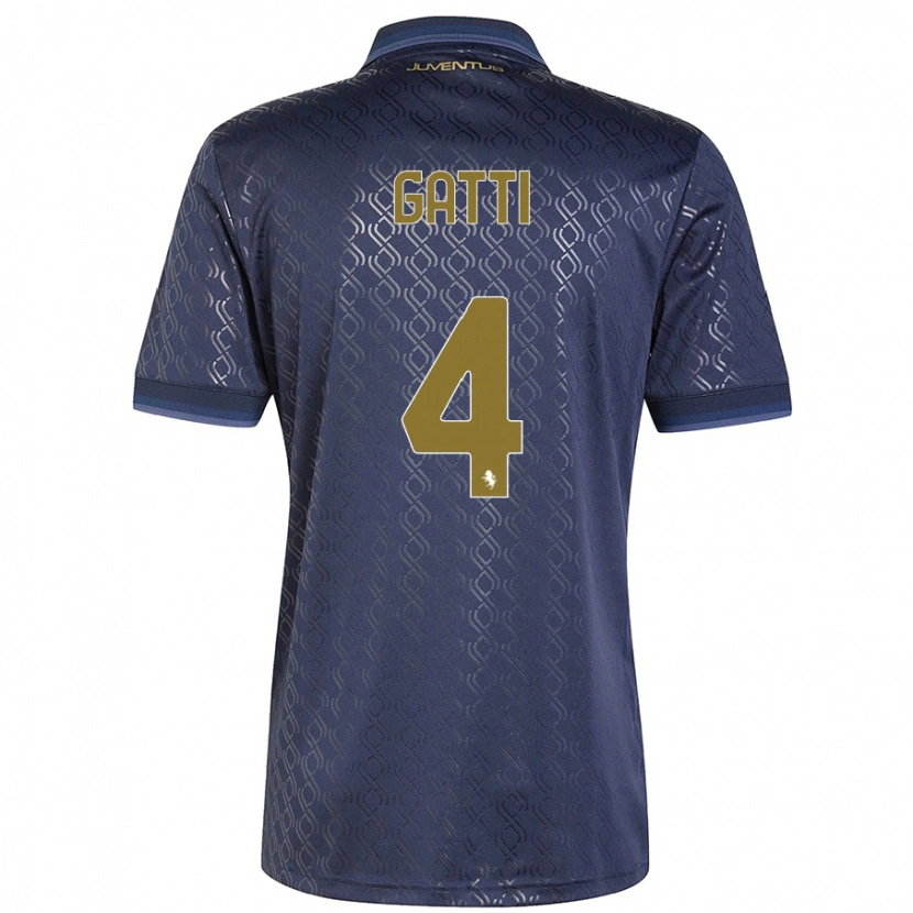 Danxen Kid Federico Gatti #4 Navy Blue Third Jersey 2024/25 T-Shirt