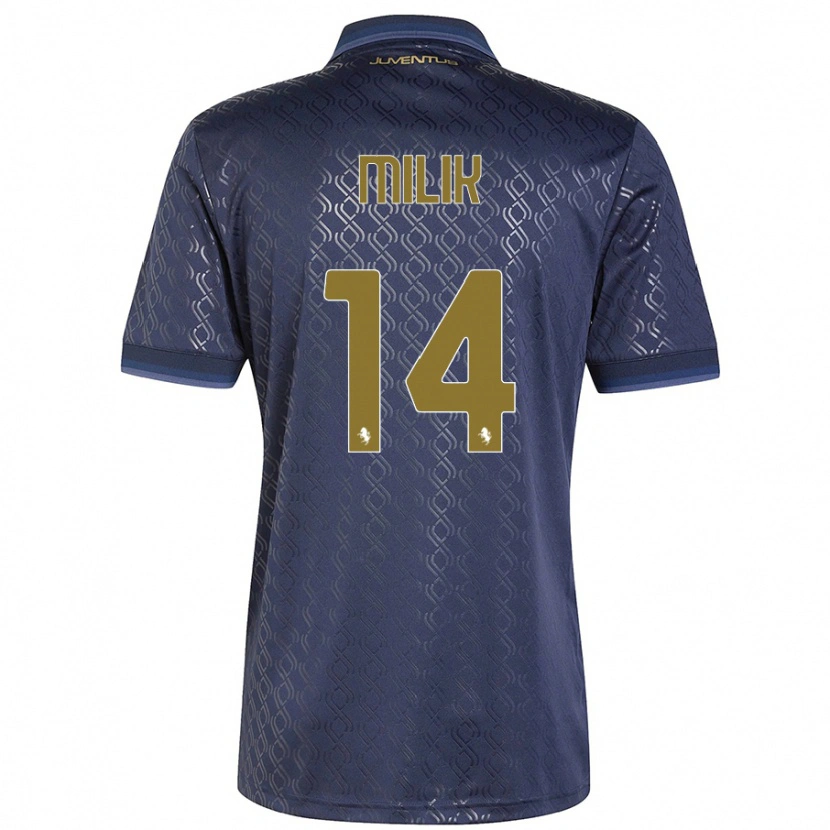 Danxen Kid Arkadiusz Milik #14 Navy Blue Third Jersey 2024/25 T-Shirt