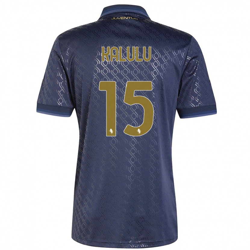 Danxen Kid Pierre Kalulu #15 Navy Blue Third Jersey 2024/25 T-Shirt