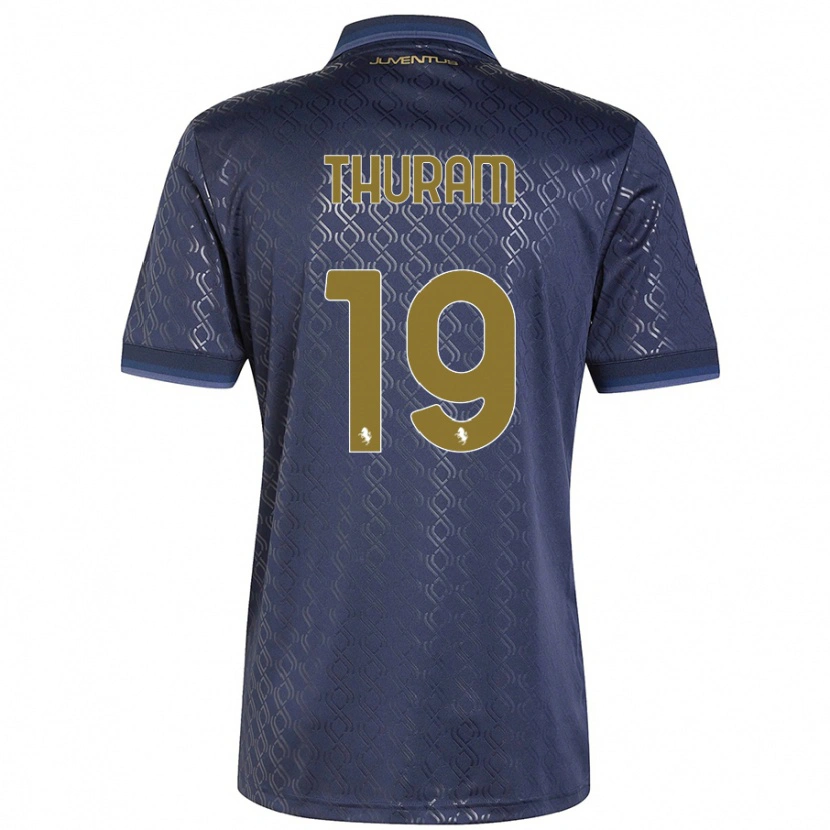 Danxen Kid Khéphren Thuram #19 Navy Blue Third Jersey 2024/25 T-Shirt