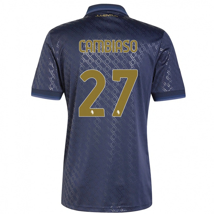 Danxen Kid Andrea Cambiaso #27 Navy Blue Third Jersey 2024/25 T-Shirt