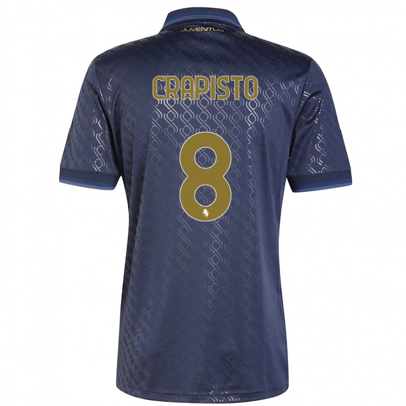 Danxen Kid Francesco Crapisto #8 Navy Blue Third Jersey 2024/25 T-Shirt