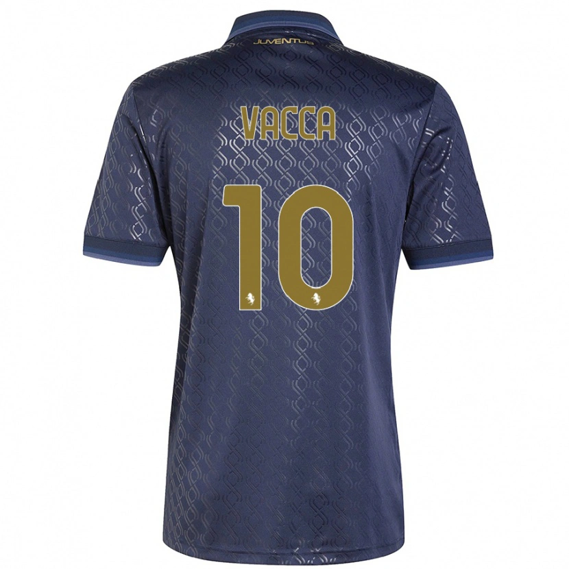 Danxen Kid Alessio Vacca #10 Navy Blue Third Jersey 2024/25 T-Shirt