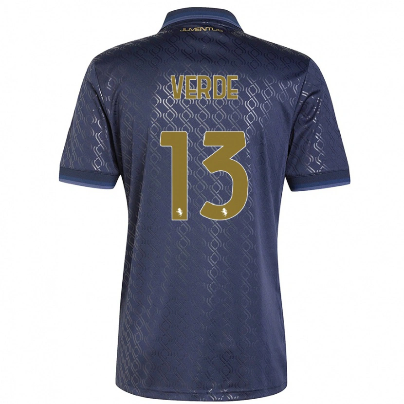 Danxen Kid Francesco Verde #13 Navy Blue Third Jersey 2024/25 T-Shirt