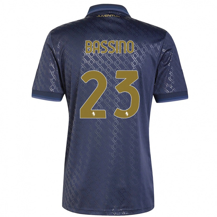 Danxen Kid Alessandro Bassino #23 Navy Blue Third Jersey 2024/25 T-Shirt