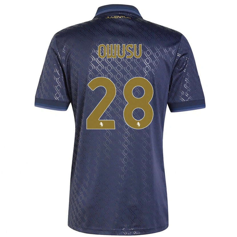 Danxen Kid Augusto Owusu #28 Navy Blue Third Jersey 2024/25 T-Shirt