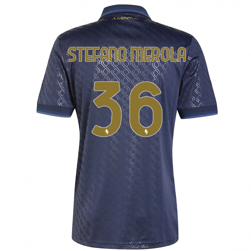 Danxen Kid Antonio Stefano Merola #36 Navy Blue Third Jersey 2024/25 T-Shirt