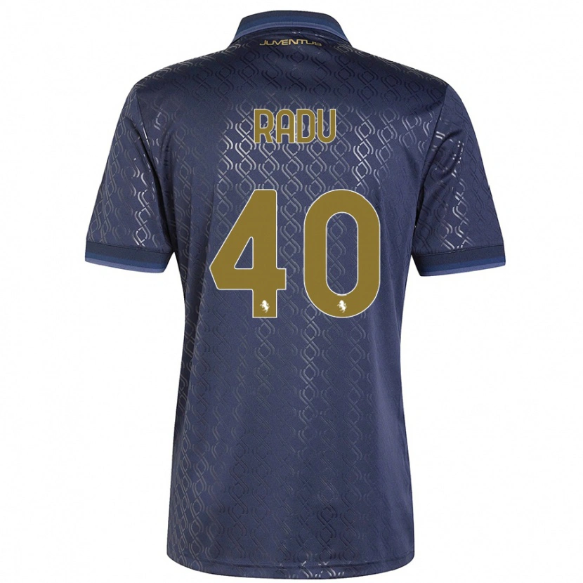 Danxen Kid Riccardo Radu #40 Navy Blue Third Jersey 2024/25 T-Shirt