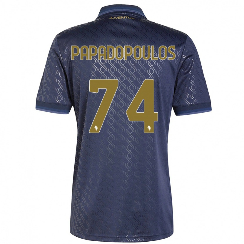 Danxen Kid Christos Papadopoulos #74 Navy Blue Third Jersey 2024/25 T-Shirt