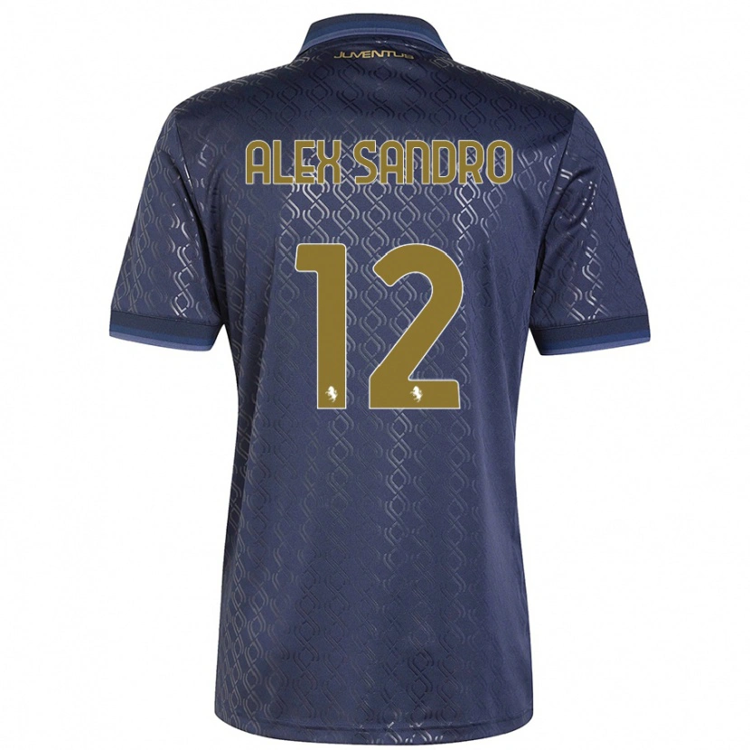 Danxen Kid Alex Sandro #12 Navy Blue Third Jersey 2024/25 T-Shirt