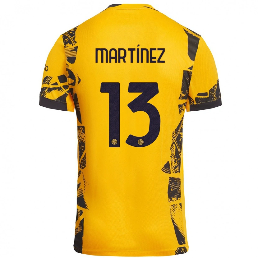 Danxen Kid Josep Martínez #13 Gold Black Third Jersey 2024/25 T-Shirt