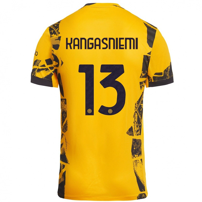 Danxen Kid Ilari Kangasniemi #13 Gold Black Third Jersey 2024/25 T-Shirt