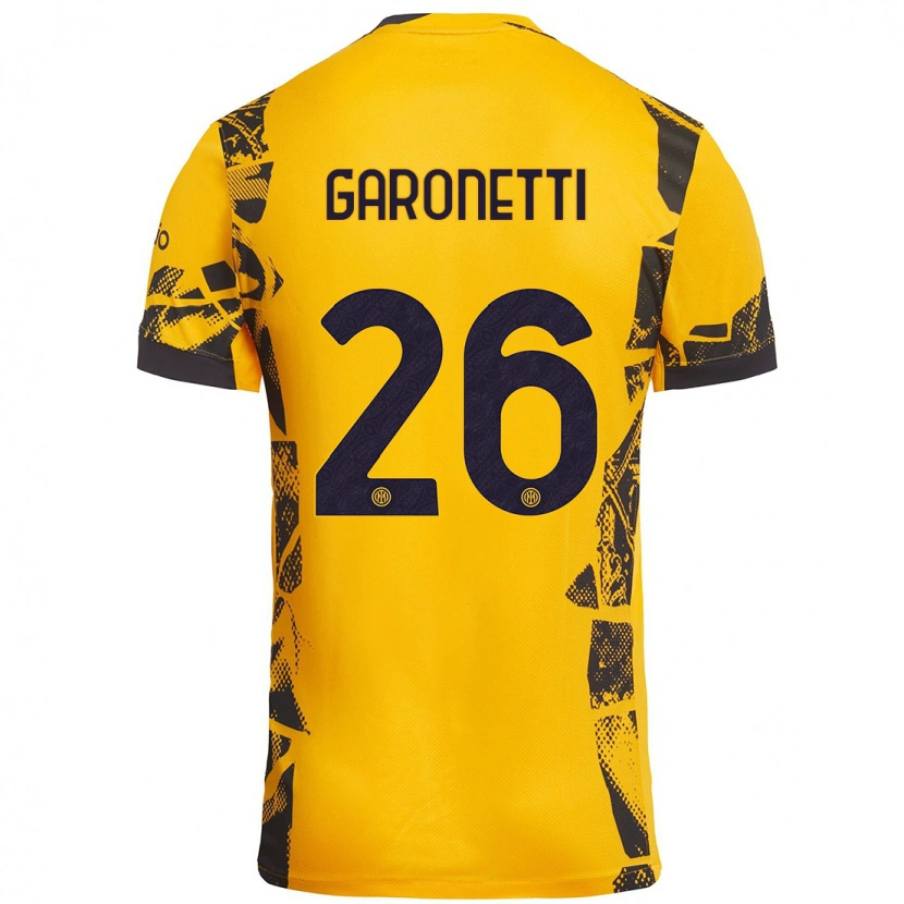 Danxen Kid Gabriele Garonetti #26 Gold Black Third Jersey 2024/25 T-Shirt