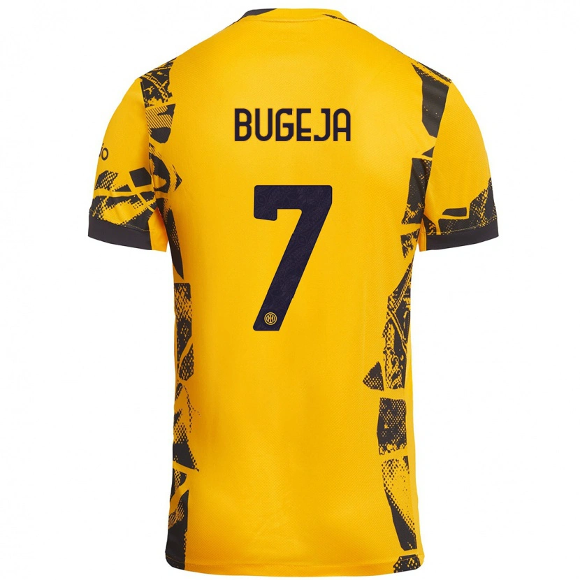 Danxen Kid Haley Bugeja #7 Gold Black Third Jersey 2024/25 T-Shirt