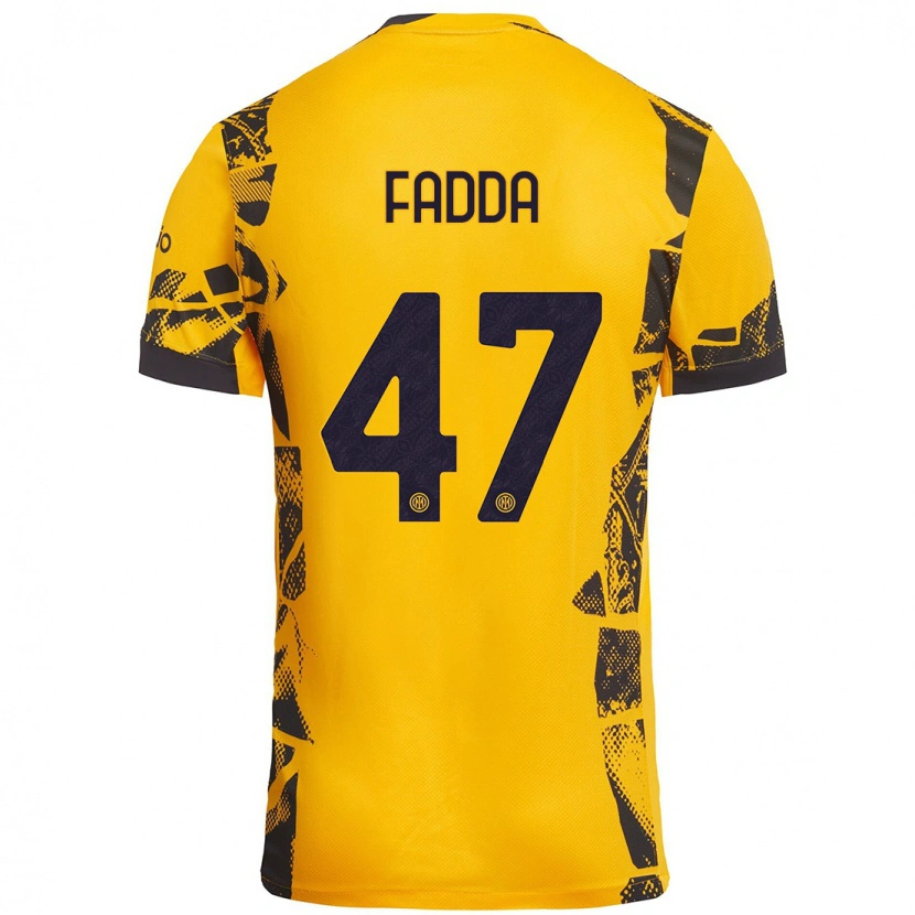 Danxen Kid Paola Fadda #47 Gold Black Third Jersey 2024/25 T-Shirt