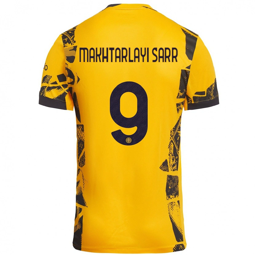 Danxen Kid Amadou Makhtarlayi Sarr #9 Gold Black Third Jersey 2024/25 T-Shirt