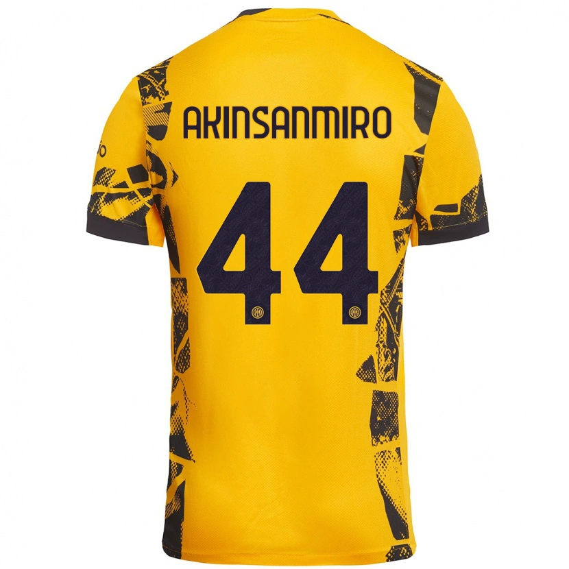 Danxen Kid Ebenezer Akinsanmiro #44 Gold Black Third Jersey 2024/25 T-Shirt