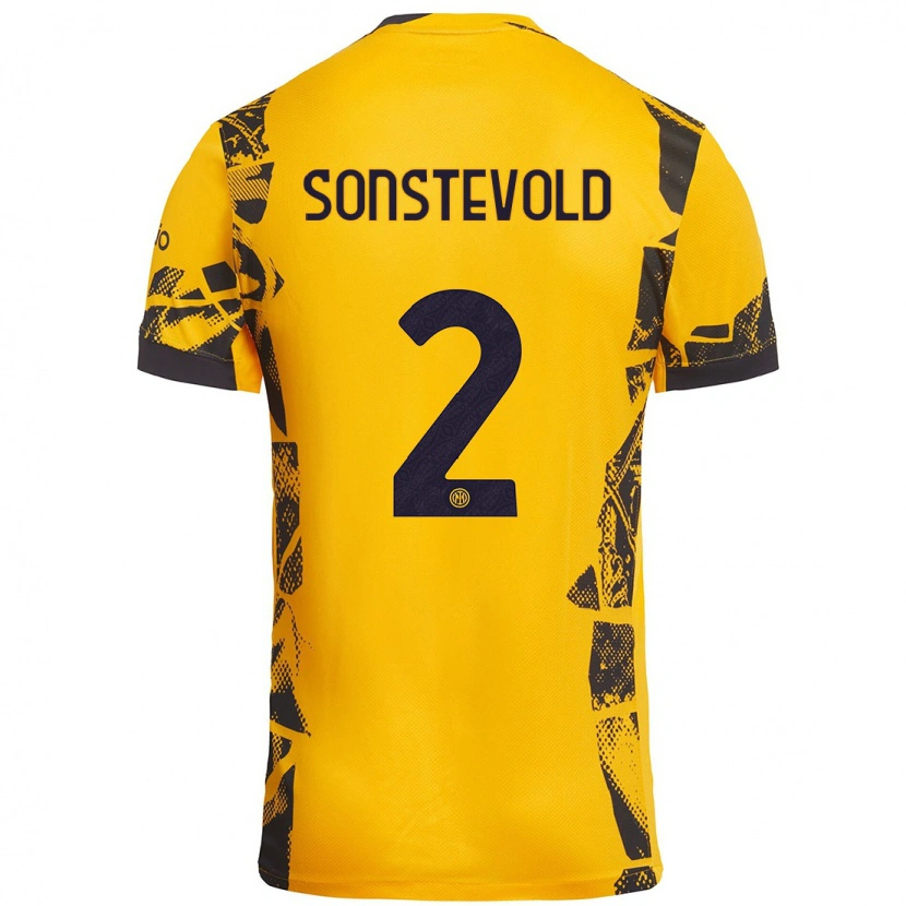 Danxen Kid Anja Sonstevold #2 Gold Black Third Jersey 2024/25 T-Shirt