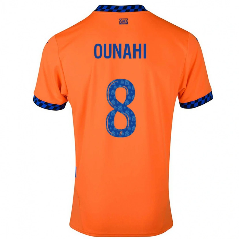 Danxen Kid Azzedine Ounahi #8 Orange Dark Blue Third Jersey 2024/25 T-Shirt