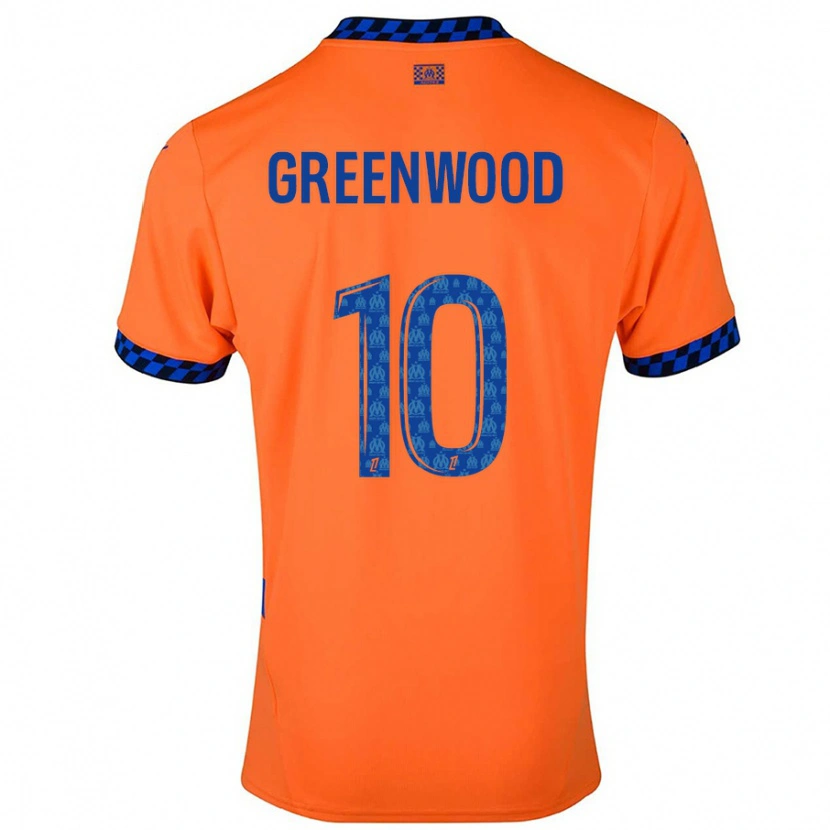 Danxen Kid Mason Greenwood #10 Orange Dark Blue Third Jersey 2024/25 T-Shirt