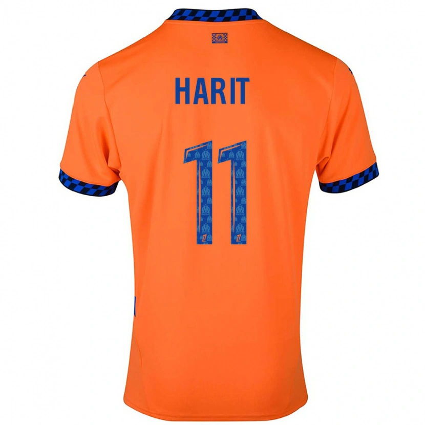 Danxen Kid Amine Harit #11 Orange Dark Blue Third Jersey 2024/25 T-Shirt