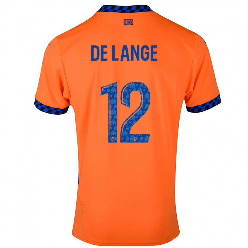 Danxen Kid Jeffrey De Lange #12 Orange Dark Blue Third Jersey 2024/25 T-Shirt