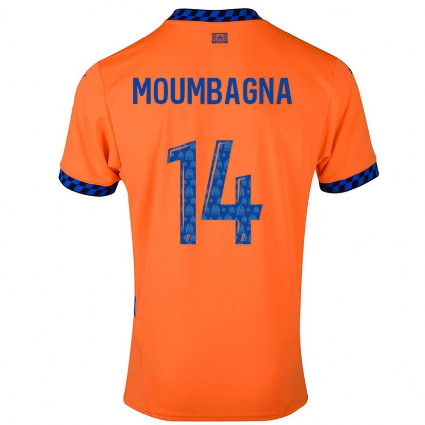 Danxen Kid Faris Moumbagna #14 Orange Dark Blue Third Jersey 2024/25 T-Shirt