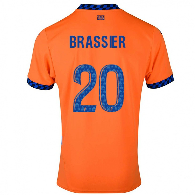 Danxen Kid Lilian Brassier #20 Orange Dark Blue Third Jersey 2024/25 T-Shirt