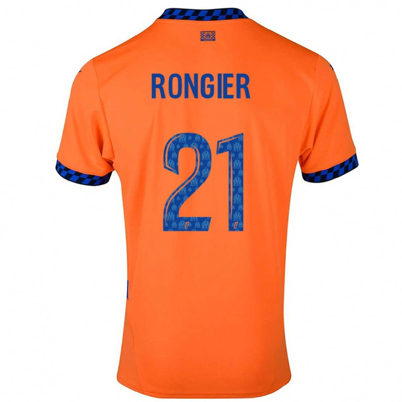 Danxen Kid Valentin Rongier #21 Orange Dark Blue Third Jersey 2024/25 T-Shirt