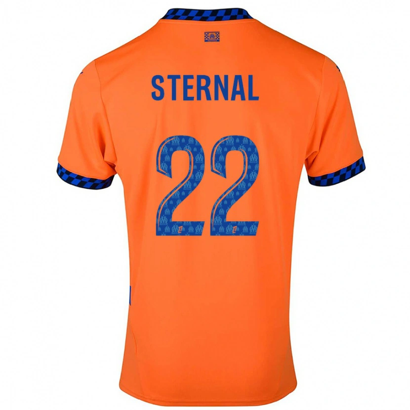 Danxen Kid Enzo Sternal #22 Orange Dark Blue Third Jersey 2024/25 T-Shirt