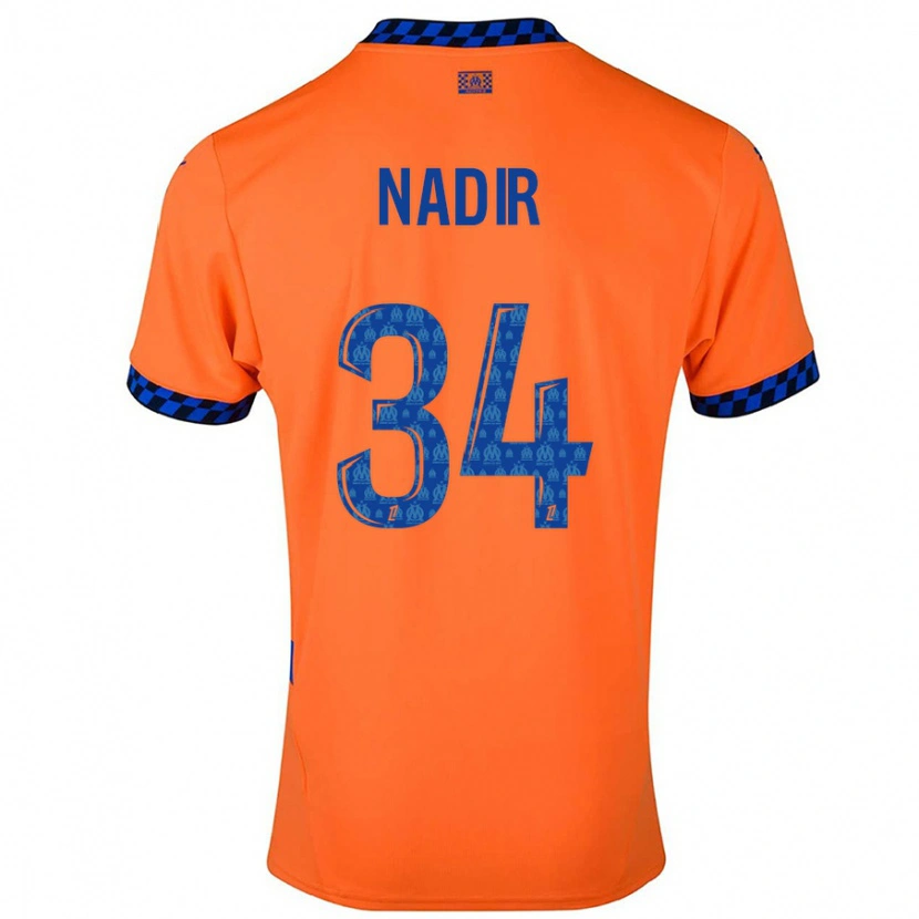 Danxen Kid Bilal Nadir #34 Orange Dark Blue Third Jersey 2024/25 T-Shirt