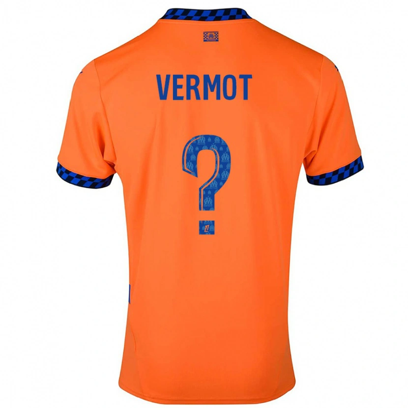 Danxen Kid Théo Vermot #0 Orange Dark Blue Third Jersey 2024/25 T-Shirt